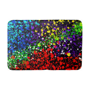 Kleur Explosie Verf Stippen Kleurrijk Modern Koel Badmat