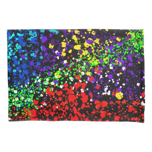 Kleur explosie verf stippen Kleurrijk modern koel Kussensloop (Voorkant)