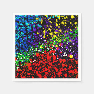 Kleur Explosie Verf Stippen Kleurrijk Modern Koel Servet
