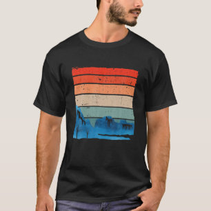 Kleur fade Grunge Retro Sunset Mountains T-shirt