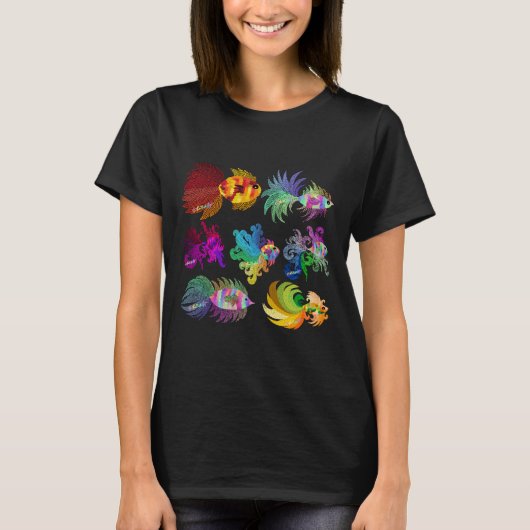 Kleur Fancy vis van Heather Nafe Art T-shirt (Voorkant)