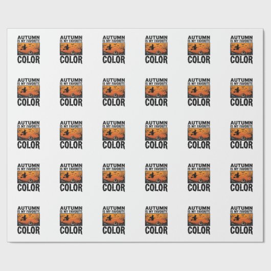 Kleur Favoriete Herfst Halloween Pompoen Vector De Cadeaupapier (Vlak)