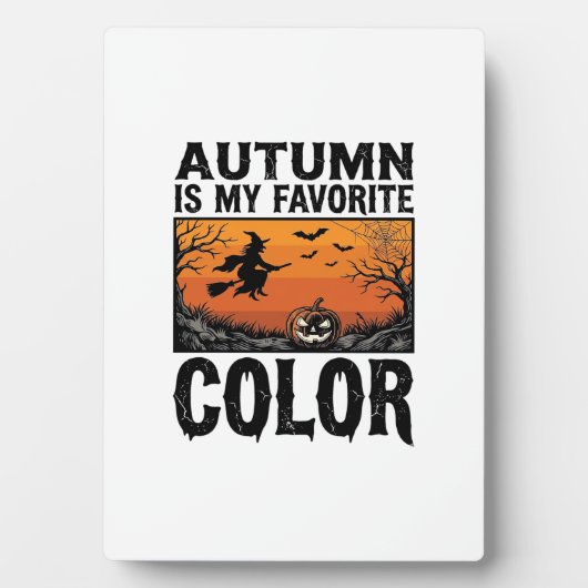 Kleur Favoriete Herfst Halloween Pompoen Vector De Fotoplaat (voorkant)