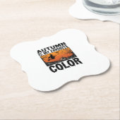 Kleur Favoriete Herfst Halloween Pompoen Vector De Kartonnen Onderzetters (Gekanteld)