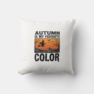 Kleur Favoriete Herfst Halloween Pompoen Vector De Kussen