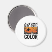 Kleur Favoriete Herfst Halloween Pompoen Vector De Magneet (Voorkant / Achterkant)