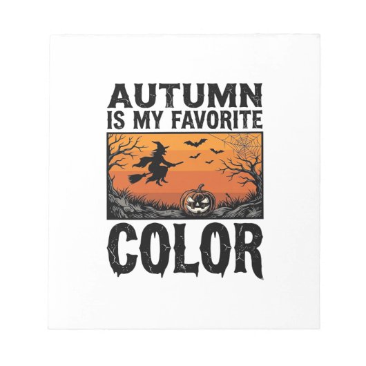 Kleur Favoriete Herfst Halloween Pompoen Vector De Notitieblok (Voorkant)