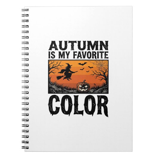Kleur Favoriete Herfst Halloween Pompoen Vector De Notitieboek (Voorkant)