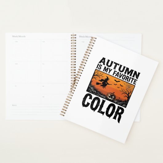 Kleur Favoriete Herfst Halloween Pompoen Vector De Planner (Display)
