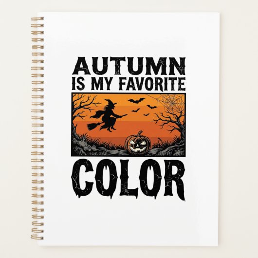 Kleur Favoriete Herfst Halloween Pompoen Vector De Planner (Voorkant)