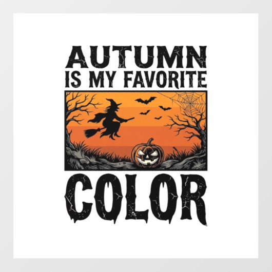 Kleur Favoriete Herfst Halloween Pompoen Vector De Raamsticker (Vel)