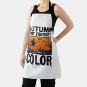 Kleur Favoriete Herfst Halloween Pompoen Vector De Schort (Insitu)