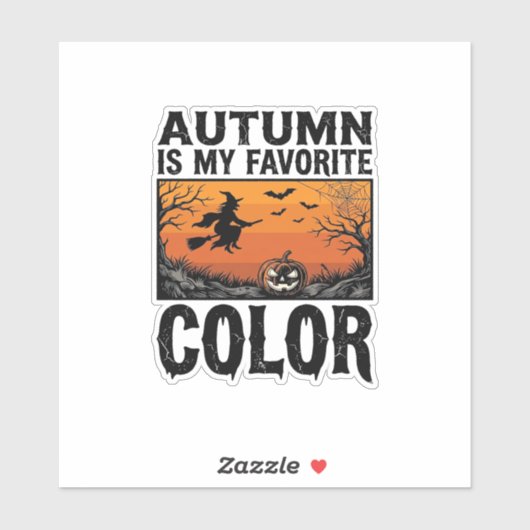 Kleur Favoriete Herfst Halloween Pompoen Vector De Sticker (Vel)