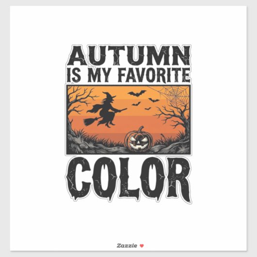 Kleur Favoriete Herfst Halloween Pompoen Vector De Sticker (Vel)
