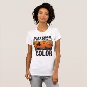 Kleur Favoriete Herfst Halloween Pompoen Vector De T-shirt (Voorkant volledig)