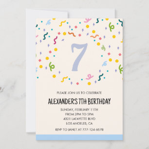 Kleur feest uitnodigingen confetti kinderen primai