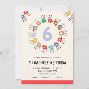 Kleur feestelijke uitnodigingen kleurrijke kindere