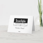 "Kleur Fest " Kaart (Achterkant)