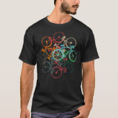 Kleur Fietsen. Fietsen / Fietsen Zwart T-shirt (Voorkant)