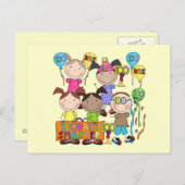 Kleur figuur Kinder 100 dagen slimmer Briefkaart (Voorkant / Achterkant)