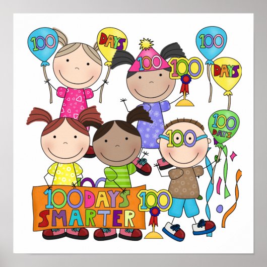 Kleur figuur Kinder 100 dagen slimmer Poster (Voorkant)