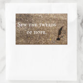 Kleur-flecked tweed hoop sticker (Tas)