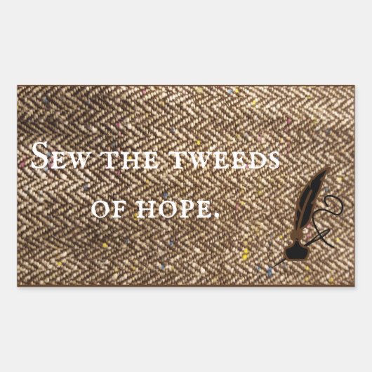Kleur-flecked tweed hoop sticker (Voorkant)