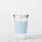 Kleur Flow monogram Ice Blue Acryl Tumbler Drinkbeker (Achterkant)