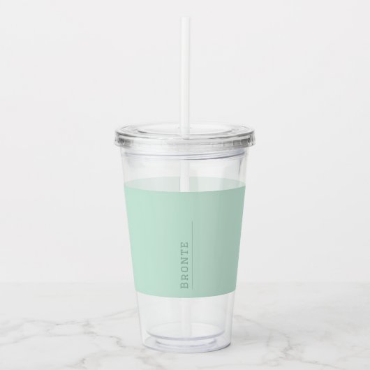 Kleur Flow monogram Minty Fresh Acryl Tumbler Drinkbeker (Voorkant)