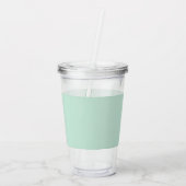 Kleur Flow monogram Minty Fresh Acryl Tumbler Drinkbeker (Achterkant)
