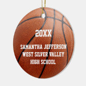 Kleur Foto Basketbal Sport Afstuderen School Keramisch Ornament (Links)