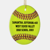 Kleur-fotoSoftball-poorten Keramisch Ornament (Rechts)