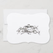 Kleur Franse barokke rococo bloemrand Kaart (Achterkant)