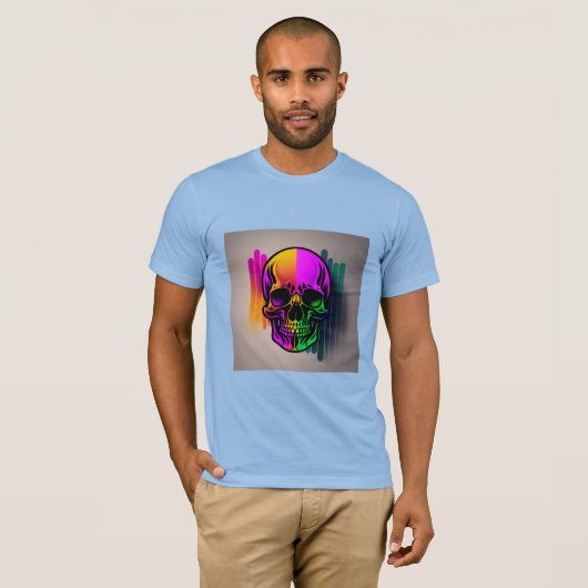 ! kleur full-Skull T-shirt (Voorkant volledig)