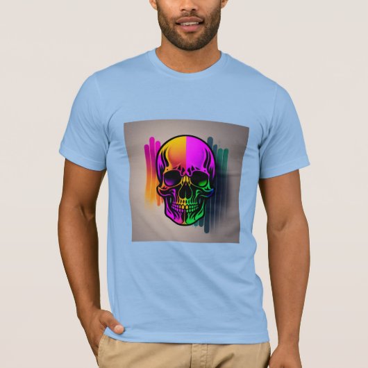 ! kleur full-Skull T-shirt (Voorkant)
