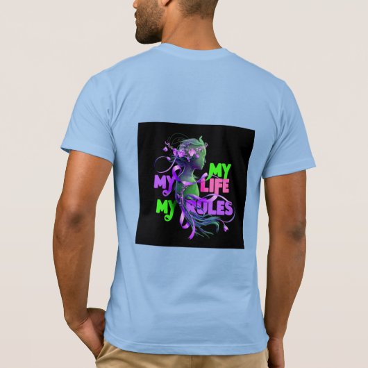 ! kleur full-Skull T-shirt (Achterkant)