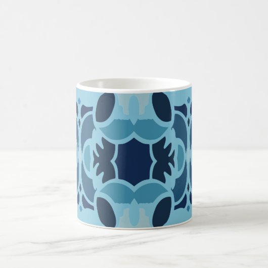 Kleur Fun Blue Collage Classic Mok (Center)