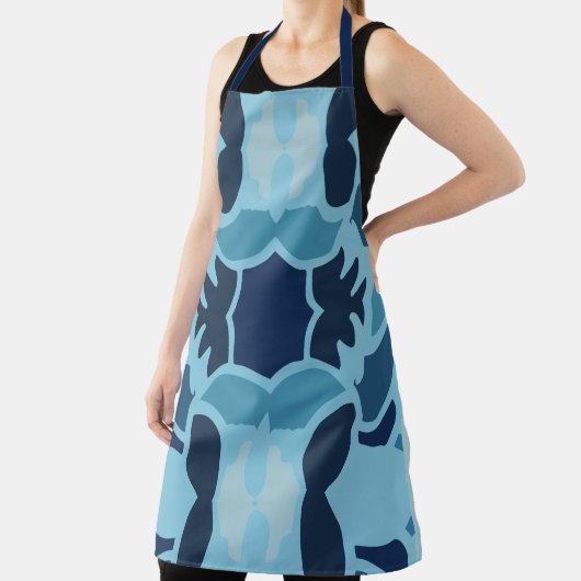 Kleur Fun Blue Collage Schort (Insitu)