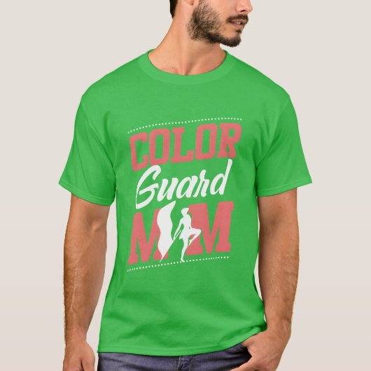 Kleur Garde Moeder Marching Band Moeder retro T-shirt (Voorkant)