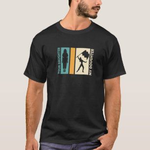 Kleur Garde Moeder Vlag Flipperen Dochter Moeder T-shirt