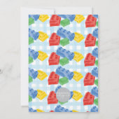 Kleur Gebouw Bakstenen Verjaardagsfeestuitnodiging Kaart (Achterkant)