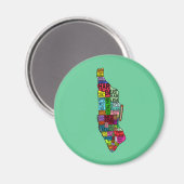 Kleur gecodeerd Manhattan NYC Tshirts, hoodies Magneet (Voorkant / Achterkant)