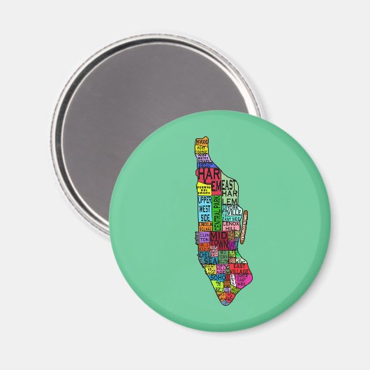 Kleur gecodeerd Manhattan NYC Tshirts, hoodies Magneet (Voorkant / Achterkant)