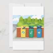 Kleur Gecodeerde Afval Scheidingsbakken voor Recyc Kaart (Voorkant)