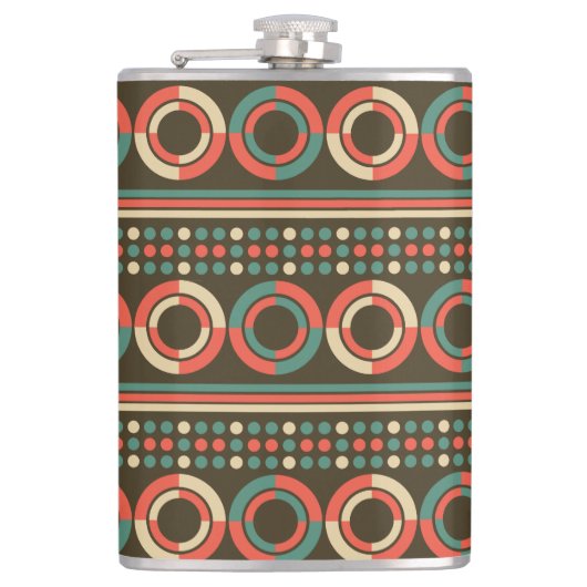  kleur geometrisch vormpatroon heupfles (Voorkant)