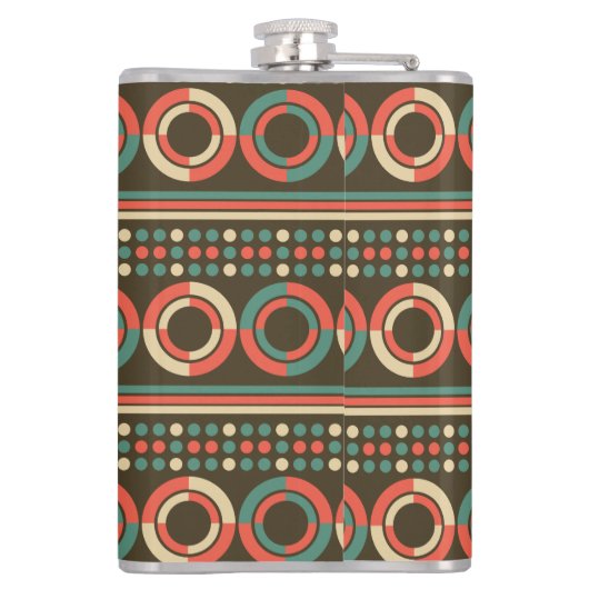  kleur geometrisch vormpatroon heupfles (Achterkant)