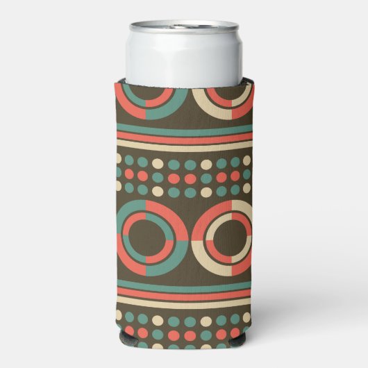  kleur geometrisch vormpatroon seltzer blikjeskoeler (Seltzer Voorkant)