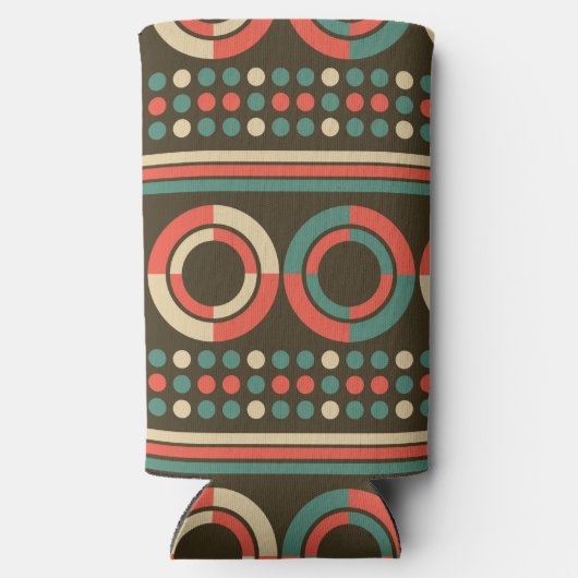  kleur geometrisch vormpatroon seltzer blikjeskoeler (Achterkant)