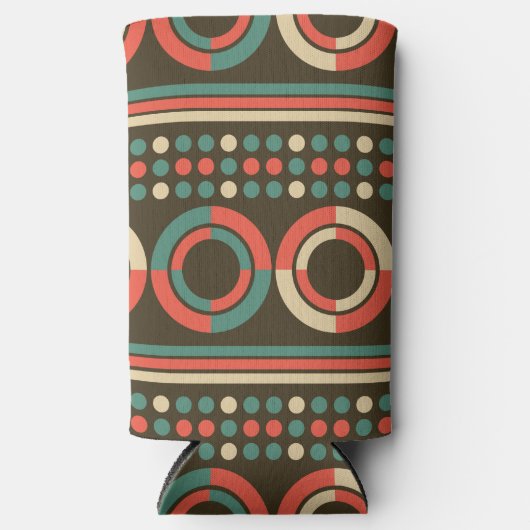  kleur geometrisch vormpatroon seltzer blikjeskoeler (Voorkant)