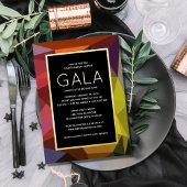 Kleur Geometrische moderne gala-uitnodiging Folie Uitnodiging